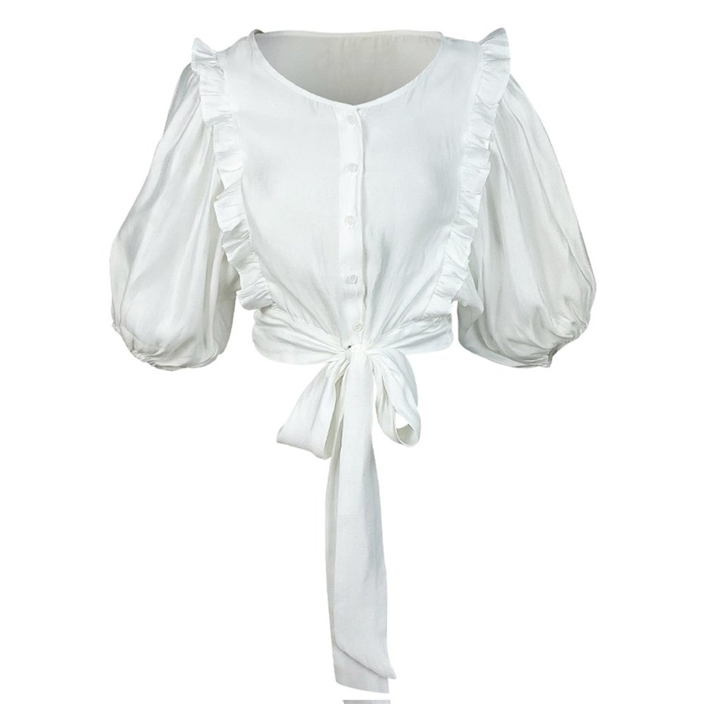 Anais Ruffle Bib Blouse - Picture 2 of 3